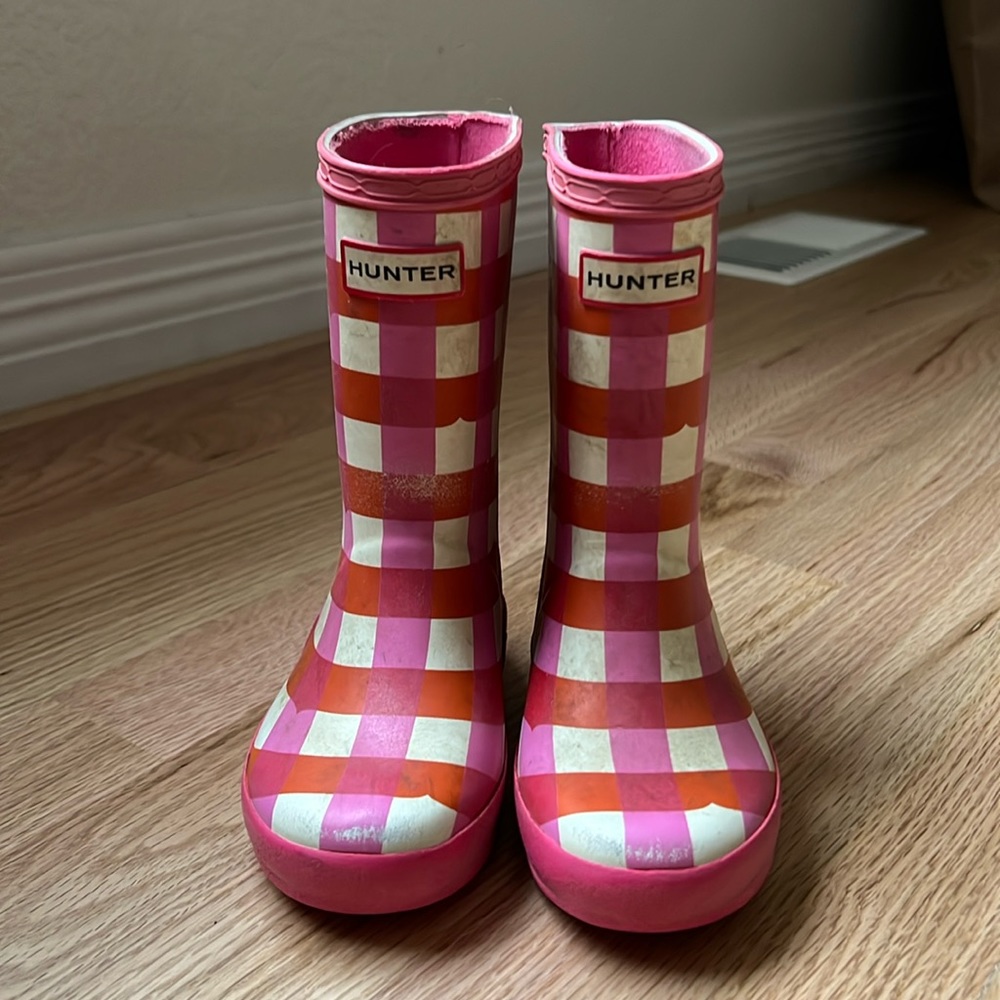Plaid Pink Hunter Boots